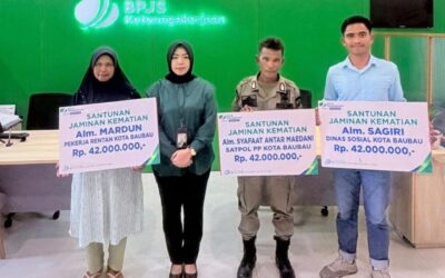 BPJS Ketenagakerjaan Baubau Serahkan Santunan JKM kepada Ahli Waris