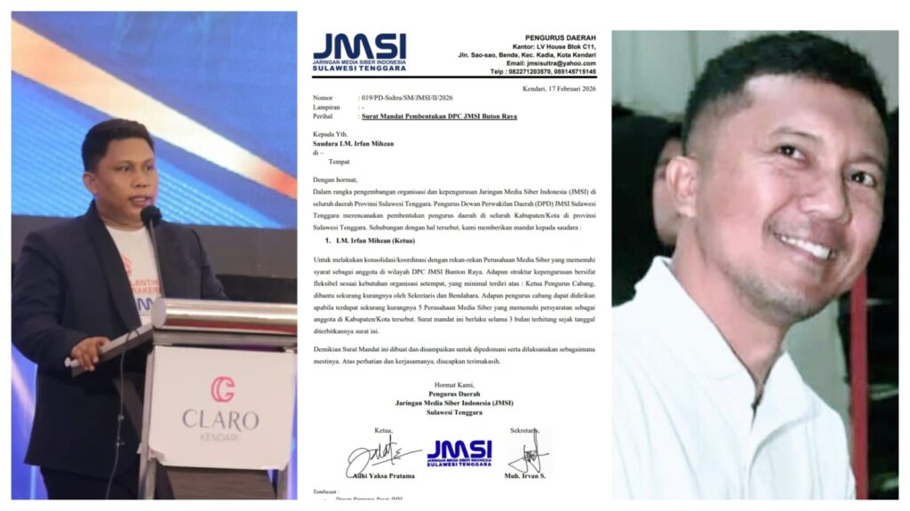 LM Irfan Mihzan Pimpin JMSI Buton Raya, Siap Konsolidasi Media Siber dan Sinergi Daerah