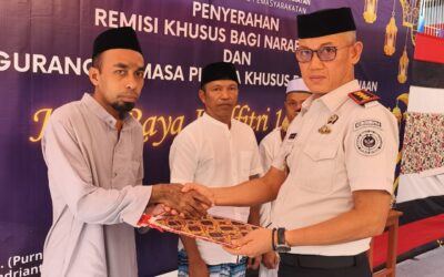 Bahagia di Hari Raya, Ratusan Napi Lapas Baubau Dapat Pengurangan Hukuman